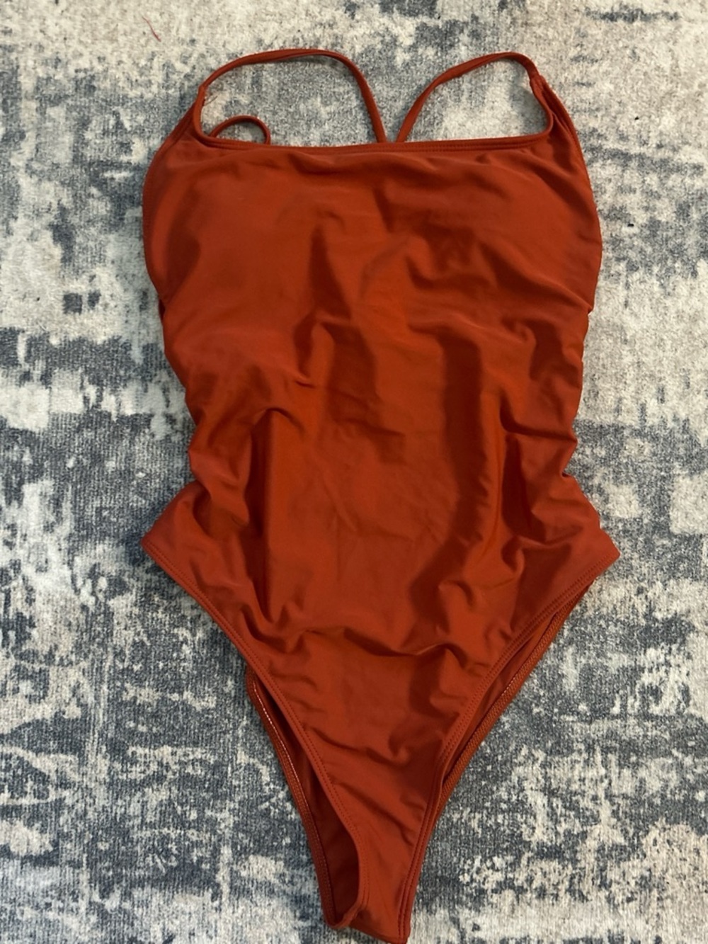 SHEIN Rust Red One-Piece Swimsuit